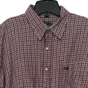 3/$20, Old River Mens Long Sleeve Button-down Plaid Shirt, 100% Cotton 17-17 1/2
